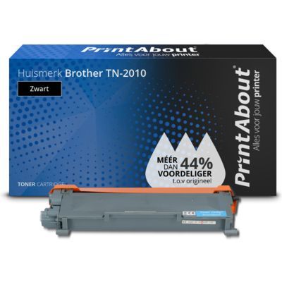PrintAbout Huismerk Brother TN-2010 Toner Zwart - Compatibel