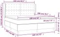 vidaXL Boxspring met matras stof lichtgrijs 160x200 cm