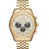 Michael Kors Lexington MK8494 Horloge Chronograaf Goudkleurig Roestvrij Staal