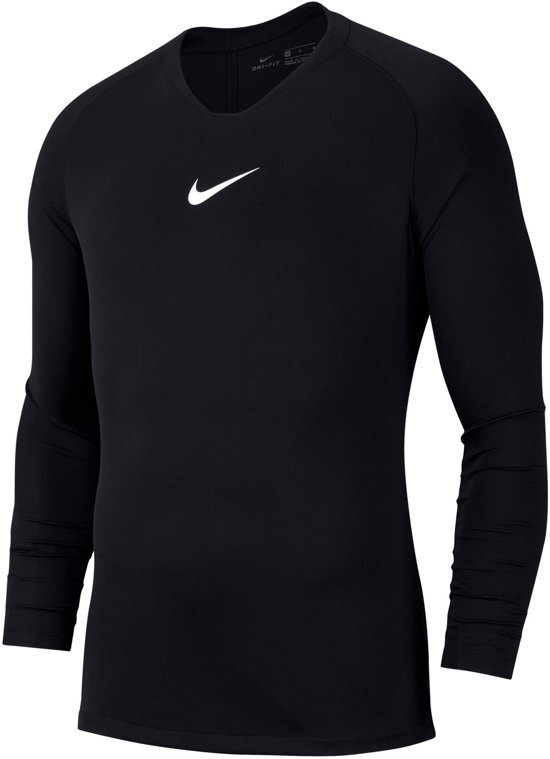 Nike Dry Park First Layer Longsleeve Shirt Sportshirt - Maat S - Unisex - zwart