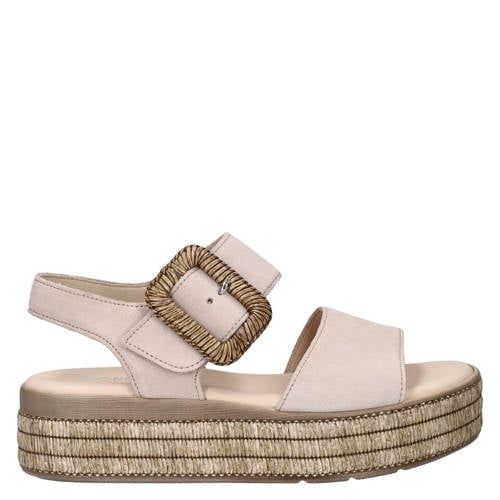 Gabor suède sandalen beige