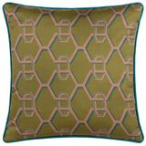 Paoletti Carnaby ketting geometrisch satijn polyester gevuld kussen