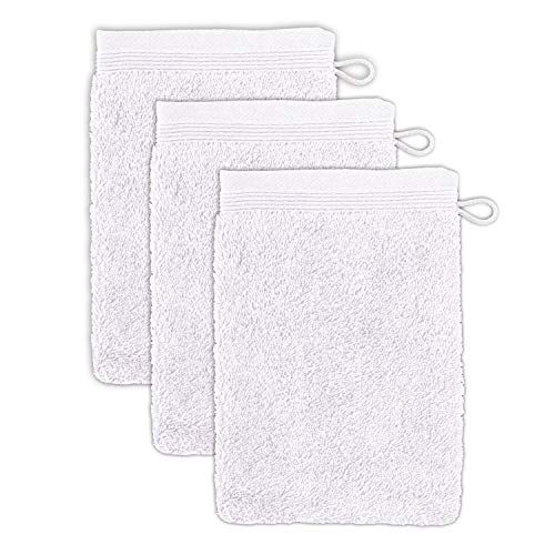 Möve Superwuschel washandje 15 x 20 cm - Sneeuw - Set van 3