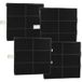 vhbw 4x filtre à charbon actif de remplacement pour Constructa FWKB-2222, 360732, 8718868949073 pour hotte aspirante - 22,2 x 22,2 x 2,4 cm