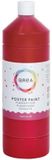 Qrea Plakkaatverf Rood 1000ml | 6 stuks