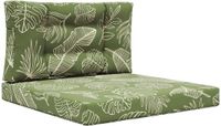 vidaXL Buitenbankkussen Polyester Bladontwerp 80 x 80 cm