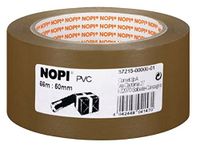 NOPI PVC Verpakkingstape - 66 m x 50 mm - Bruin - 1 Rol