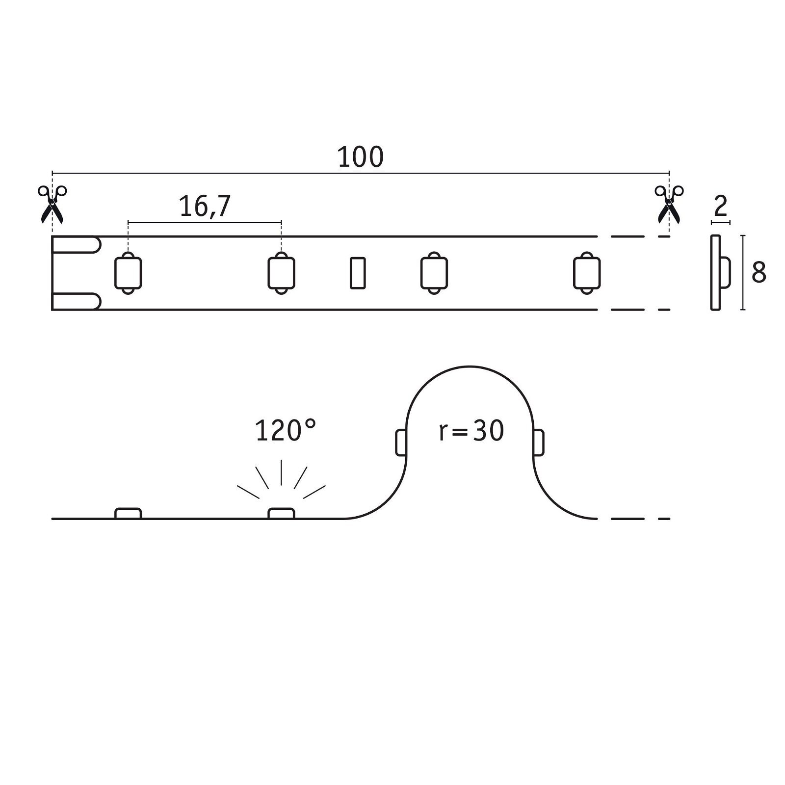 Paulmann Pro LED Strip Gold P25 5m 22W 380lm/m 60LEDs/m 2700K