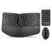 Perixx PERIDUO-606A, 3-in-1 draadloos compact ergonomisch toetsenbord met verticale muis en numeriek toetsenbord - Verstelbare palmsteun - kantelwiel - Membraan Low Profile Toetsen - Nederlands