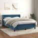 Maison Exclusive - Sommier à lattes de lit et matelas Bleu foncé 140x190cm Velours