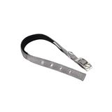 Ferplast Kleine Hondenhalsband Verstelbare Gevoerde Nylon Hondenhalsband Metalen Gesp, Nekomvang 23-31 cm, Grijs