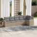 Prolenta Maison Exclusive - Tuinset voor in de tuin, 6-delig, met kussens, beige, gemaakt van polyrotan