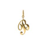 Lucardi Dames Stainless steel goldplated letterhanger - Hanger - Staal - Goudkleurig