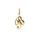 Lucardi Dames Stainless steel goldplated letterhanger - Hanger - Staal - Goudkleurig