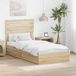 Maison Exclusive - Lit de rangement Chêne Sonoma, 75 x 190 cm, panneau de particules