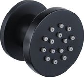 FortiFura Calvi zijdouche - 5cm - rond - mat zwart