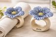 Byon Design Porseleinen Servetring Poppy - Blauw - Set van 2