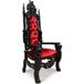 WGXL Collection Koningsstoel Ruud - Velvet - Zwart / Rood