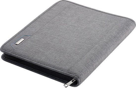 Alassio Conferentiemap Lazio - A4 polyester grijs tablet vak
