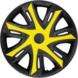 Wieldoppen N-Power Wieldoppen geel/zwart 16 inch set van 4