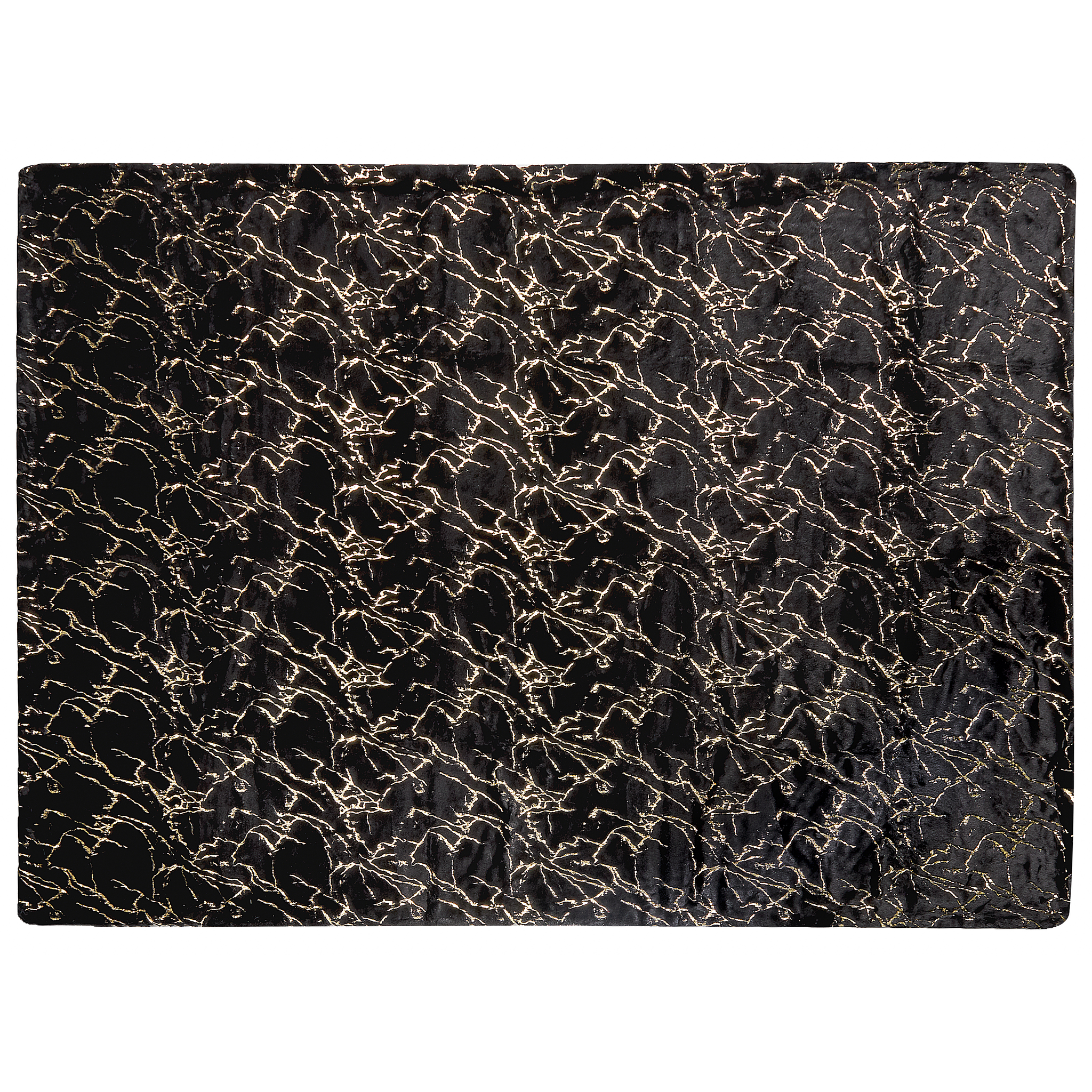 BELIANI Beliani GODAVARI - Plaid - Zwart - 150 x 200 cm - Polyester