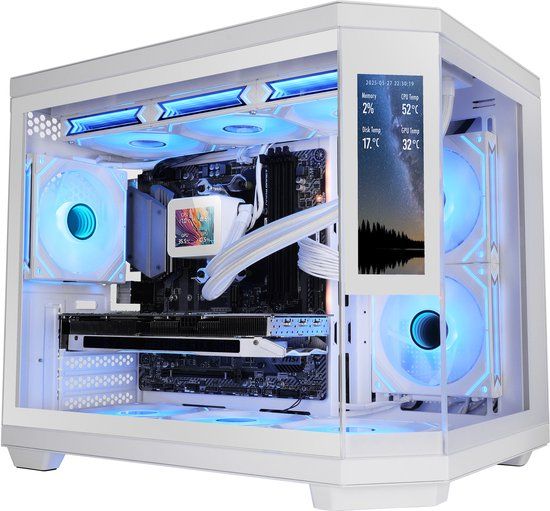 Mars Gaming MC3TCORELCDMW computerbehuizing Mini Tower Wit