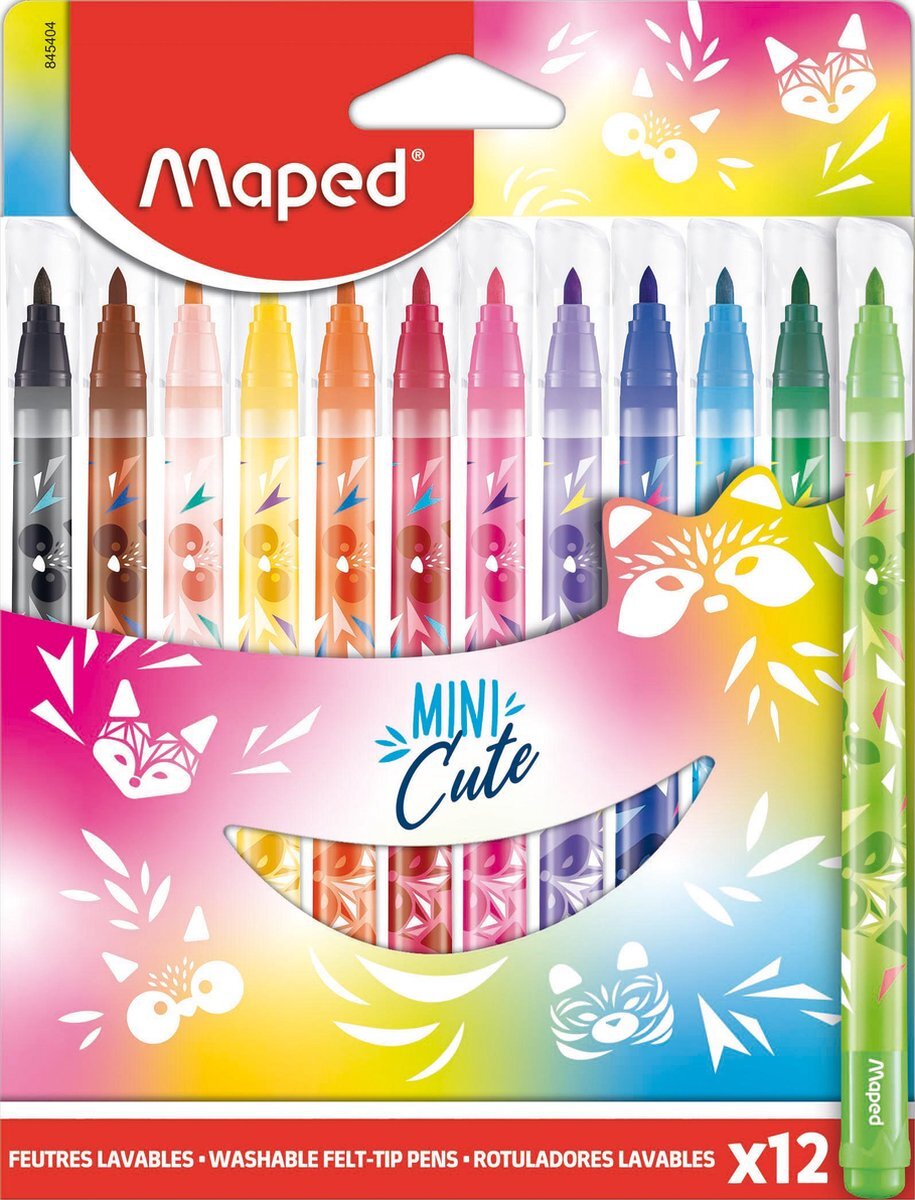 Maped Mini Cute kleurviltstiften - 12 stuks