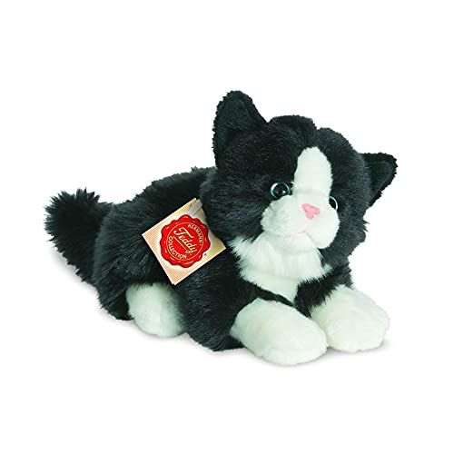 Teddy-hermann Collection 906896 20 cm Zwart/Wit Kat liggend pluche speelgoed