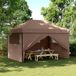 Prolenta Maison Exclusive Opvouwbare partytent met pop-up systeem en 4 zijpanelen, bruin