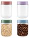 Icecat Verre contenants avec couvercle, 500 ml, lot de 4