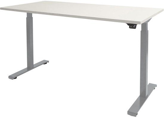 Schaffenburg Zit Sta Bureau - Elektrisch 140x80 krijtwit -alu frame