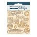 STAMPERIA INTL, KFT SCB73 Decoratieve Chips 14x14 cm Romantische Kerstpostkaart, meerkleurig