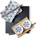Moritz & Moritz 8-delig Sushi servies voor 2 personen - Sushi serveerset met 2x sushiborden, dipschalen en eetstokjes