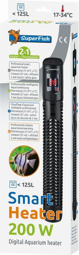 SuperFish Smart Heater - 200W - Temp Op Afleesbaar Scherm
