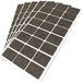 Adsamm® 120 x zelfklevende viltglijders Bruin 25x35 mm Rechthoekig