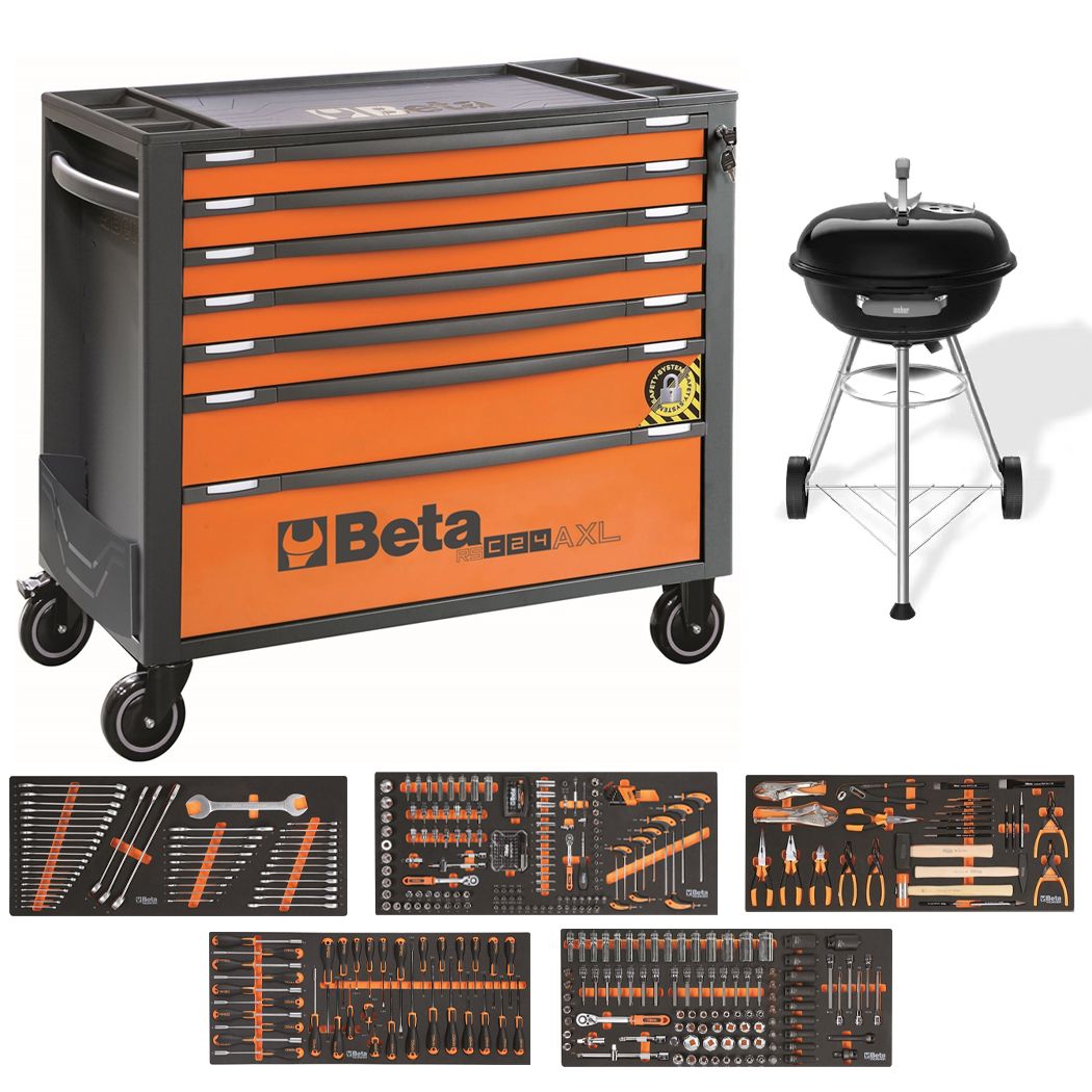 Beta BW 2400AXL/7-5M/O Gereedschapswagen | 418 Delig | + Gratis BBQ - 024006349
