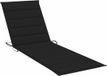 vidaXL Ligbedkussen 200x60x3 cm Oxford Stof Zwart