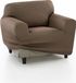 Sofakover® Super elastisch bankhoes voor 1-zits, exclusief design, ademend, comfortabel en duurzaam, eenvoudig aan te brengen, afmetingen 70-110 cm, suède
