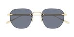 Montblanc Lunettes de soleil homme rondes doré 51mm gris