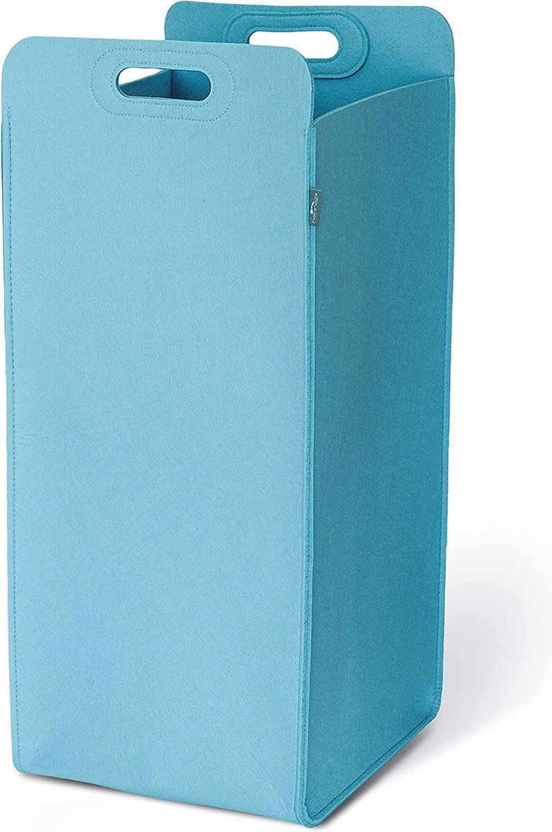 Hennez Wasmand van vilt smal inklapbaar - blauw
