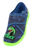 BECK Huisschoenen 'T-Rex' donkerblauw / neongroen / rood / wit