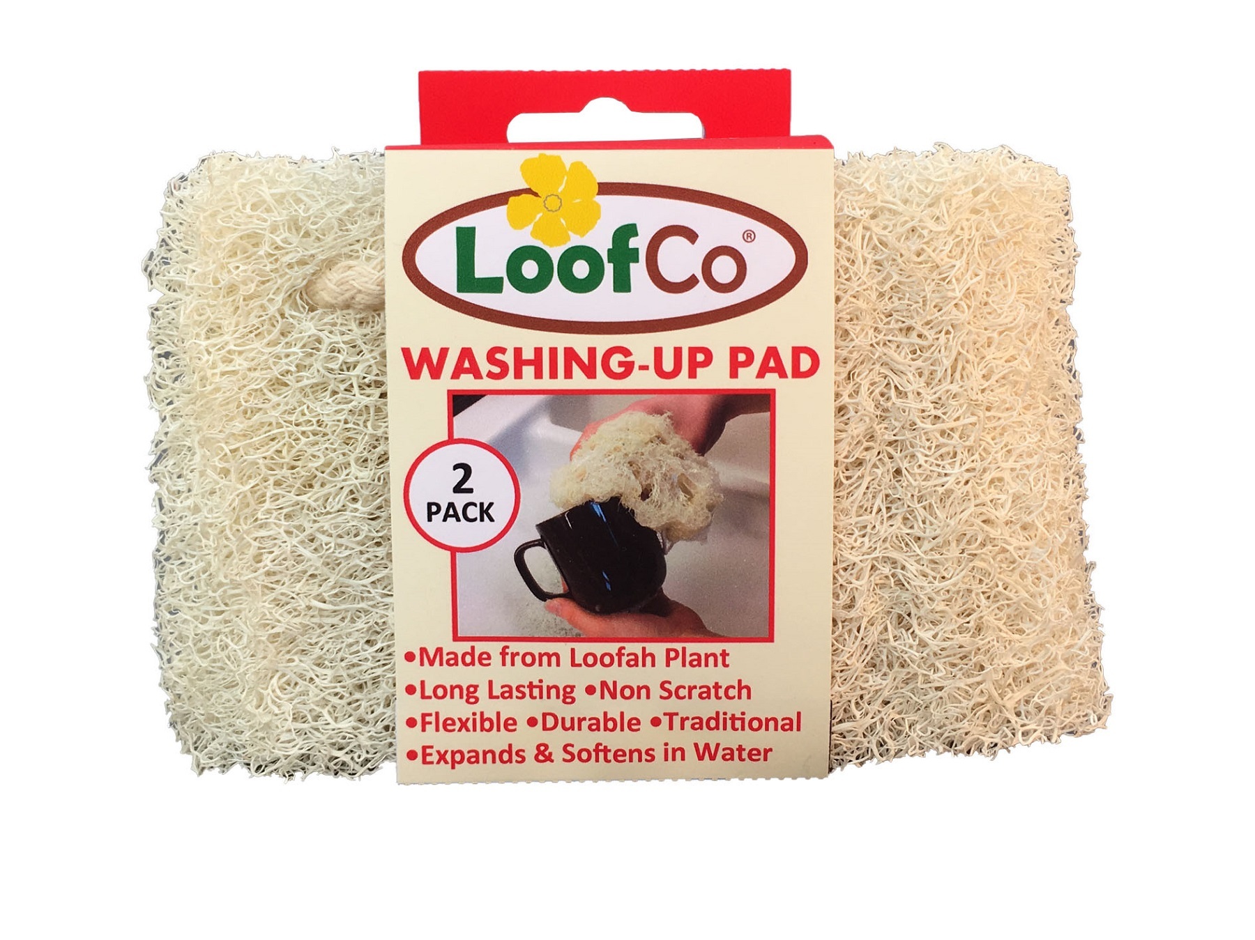 Loofco Afwas spons Loofco - 2st 2 stuks