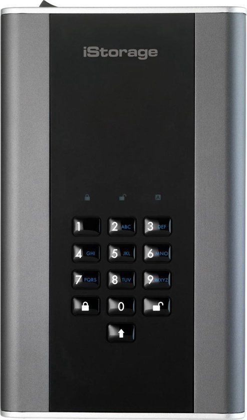 iStorage diskAshur DT2 - 16 TB External Hard Drive - Black/Graphite