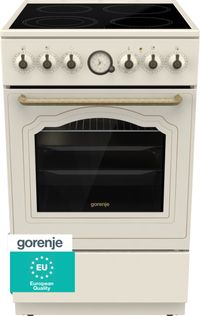 Gorenje GECS5B70CLI - Cuisinière électrique vitrocéramique autoportante - Ivoire