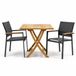 Lesliliving Tuinstoel Arezzo met Milton tafel vierkant 80