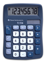 Texas Instruments TI-1726 Pocket Calculator - Blue