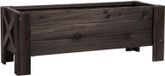 Outsunny lit de jardin en bois, 100x36x36 cm, brun.