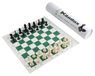 Jeu d'échecs pliable plateau - 42 x 42 cm - 32 pièces - Vert