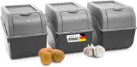 Novaliv Aardappelbewaardoos | 3x groot 9L | GRIJS