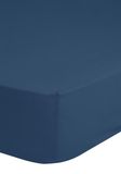 Good Morning Hoeslaken 140 x 200 cm Katoen Denim - Blauw